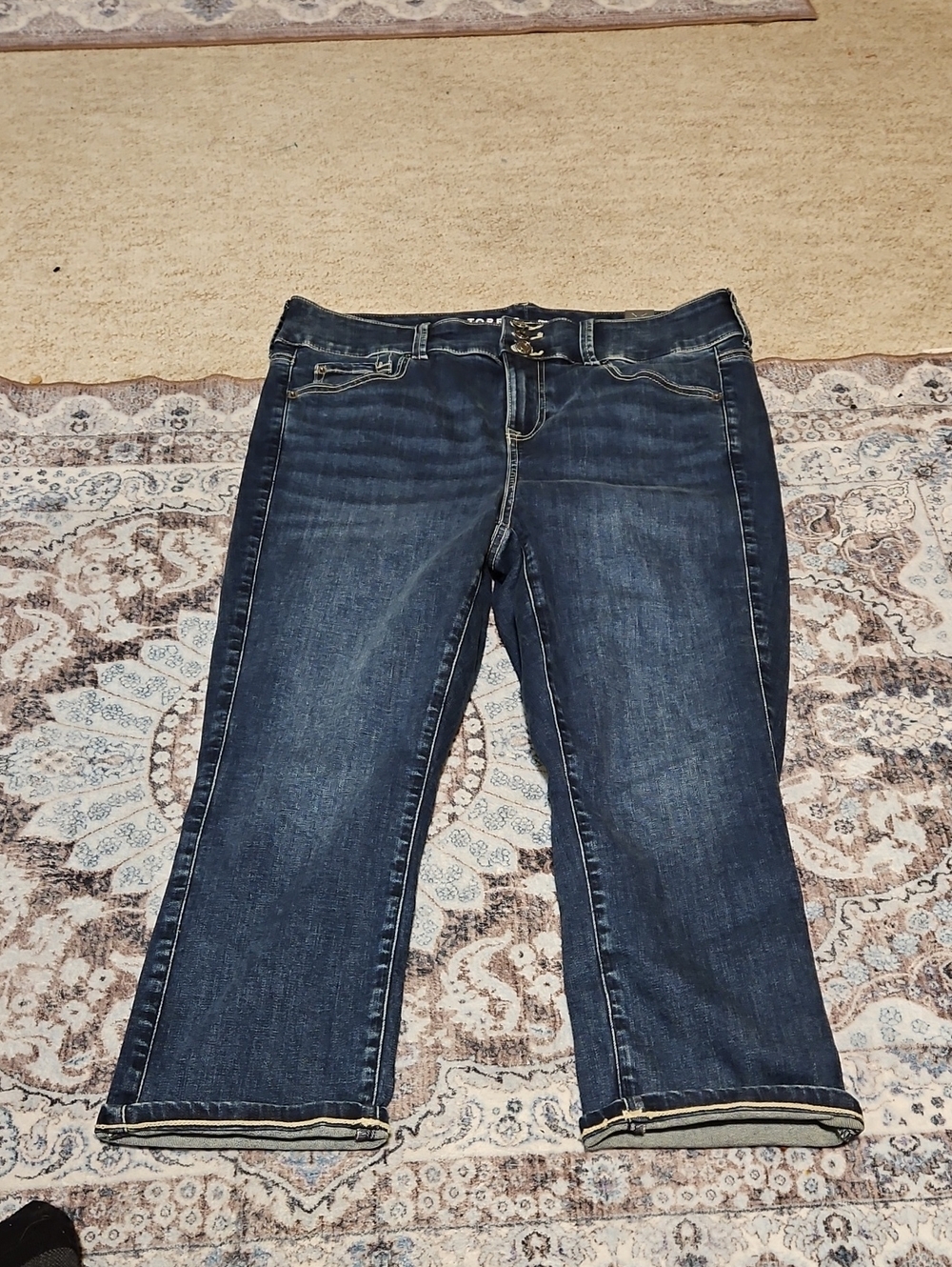 torrid Dark Blue Cropped Ankle Jeggings